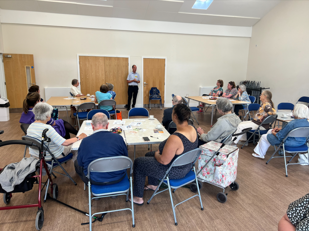 A group at the wellbeing cafe