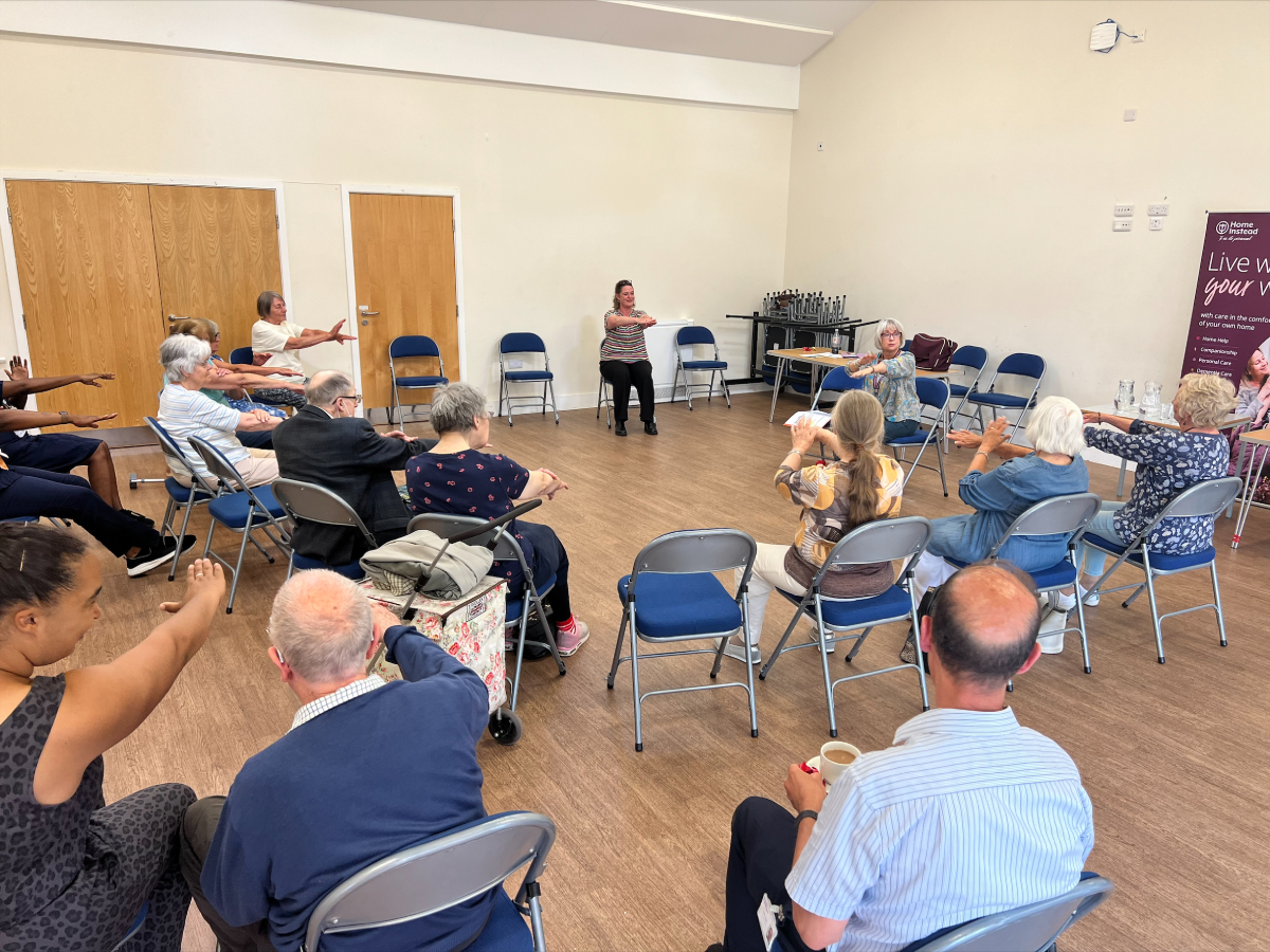 A group at the wellbeing cafe