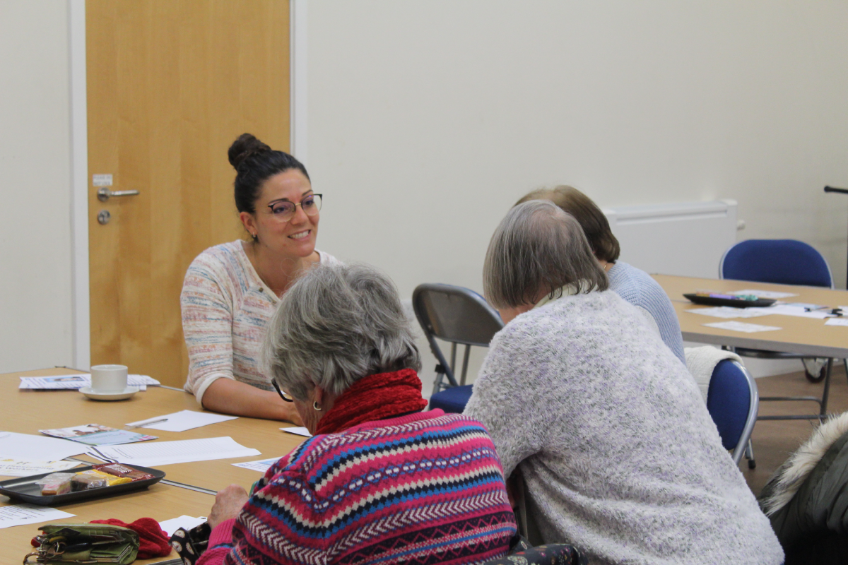 A group at the wellbeing cafe