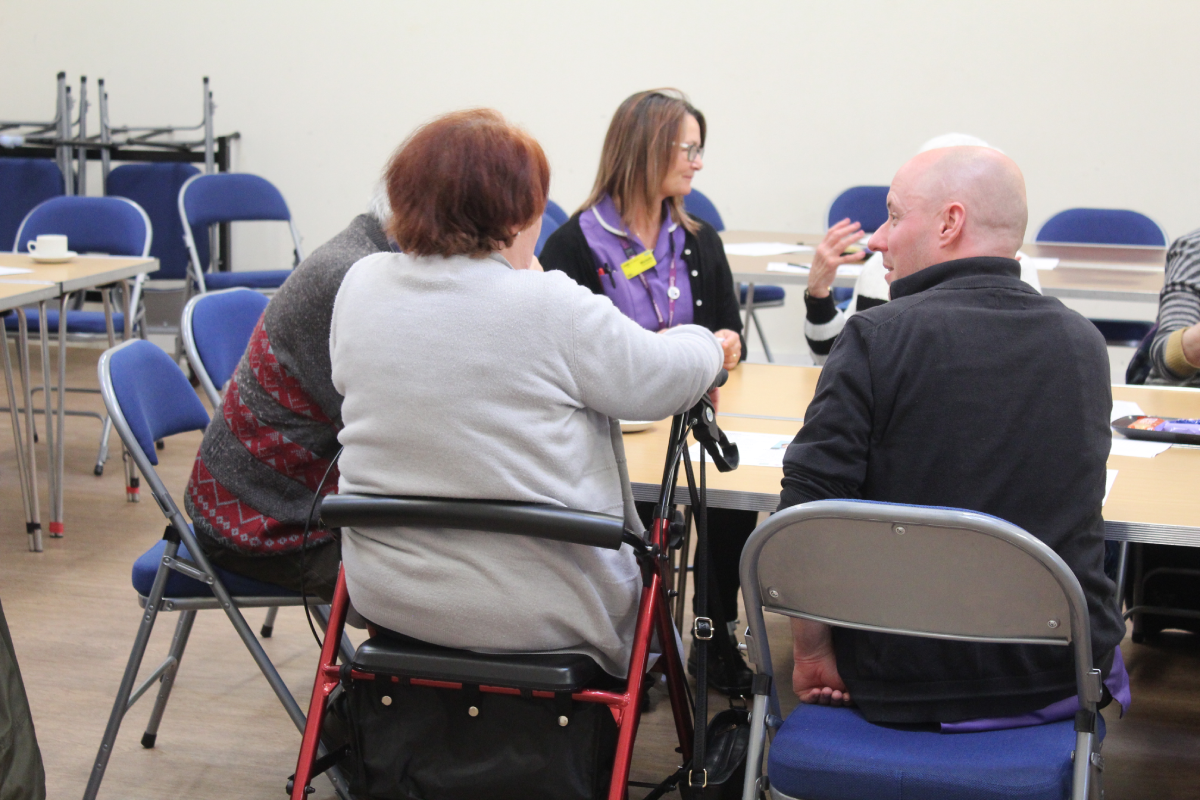 A group at the wellbeing cafe