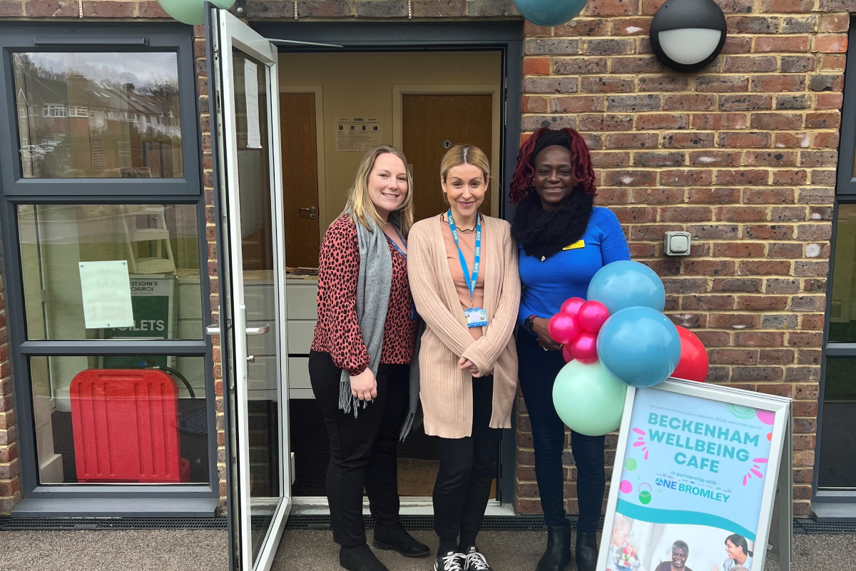 Outside the wellbeing cafe